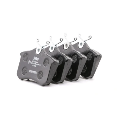 Image de VALEO 301180 Jeu de plaquettes frein FIRST Essieu arrière contact signal d&#039;usure exclu sans tôle anti bruit RENAULT: Megane I Break, CLIO 3