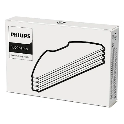 Image de Philips Homerun 3000 lingettes pour Robots Aspiration/Nettoyage Homerun. 4 en Microfibre. : XU3100/01, XU3110/02, XU3000/01, XU3000/02. (XV1430/00)