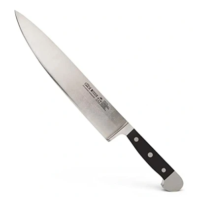 Image de GÜDE Solingen grand couteau de chef forgé, 26 cm, POM black, ALPHA double mitre, fabriqué à la main en Allemagne