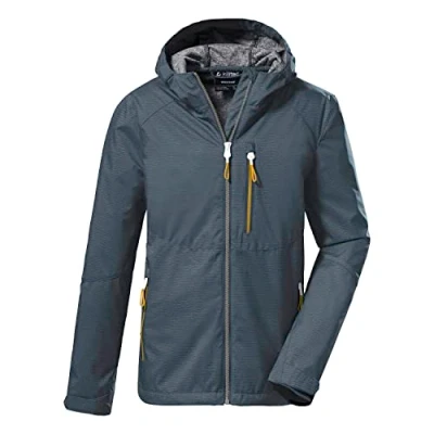 Image de killtec Boy&#039;s Veste softshell/veste d&#039;extérieur à capuche KOS 61 BYS SFTSHLL JCKT, dark ocean, 140, 37839 000