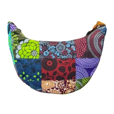 Image de sac à bandoulière coloré en coton bohème, de voyage, fabriqué la main, multicolore, Height: 30 cm Width: 20 Depth: 7 cm.