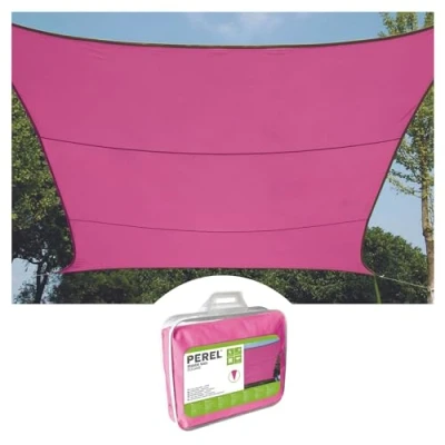 Image de Perel Voile d&#039;ombrage, Hydrofuge, 4 x 3 m, 160 g/m², Polyester, rectangulaire, Fuchsia