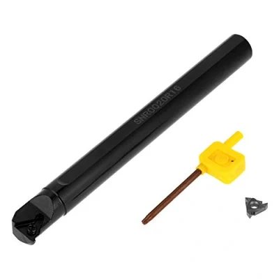 Image de outil de tournage filetage, SNR0020R16 20 mm x 200 support barre d&#039;alésage interne + insert 16IR AG60 clé CNC