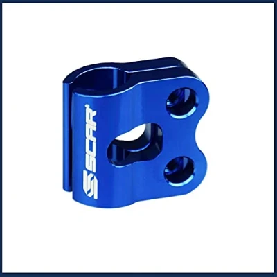Image de SCAR Guide durite de frein compatible avec YAMAHA YZ YZF 65 85 125 250 450 125X 250X 250FX 450FX 09 23 HONDA CR CRF CRFX 04 FANTIC XX XXF XE XEF 21 23, Bleu