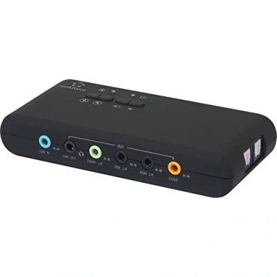 Image de Renkforce RF 4355800 7.1 Carte Son Externe avec Sortie numérique, régulateur de Volume