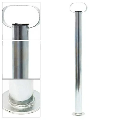 Image de WilTec Béquille pour Remorque Support de Fixation 700mm x Ø48mm avec Poignée Pied stabilisation