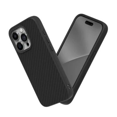 Image de RhinoShield Coque Compatible avec [iPhone 15 Pro] SolidSuit Fine Technologie d&#039;absorption des Chocs et Finition Premium Mate Carbone