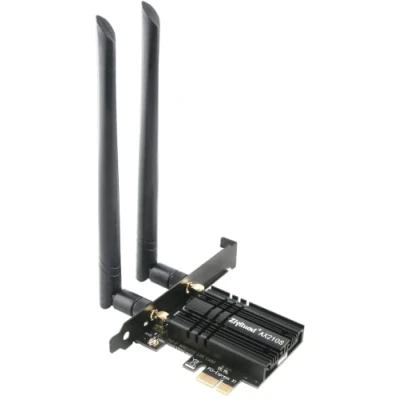 Image de Carte WiFi 5400Mbps 6E Bluetooth5.3, Intel AX210, Tri Bandes (6G/5G/2.4G) Bluetooth 6 pour PC Win 11/10(64Bit)