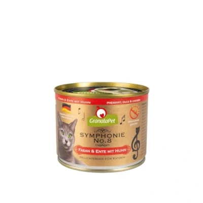 Image de GranataPet Symphonie No.8 Lot de 6 Paquets Nourriture pour Chat et avec Poulet sans céréales ni sucres ajoutés Filet en gelée Naturelle Humide délicate Chats x 200 g