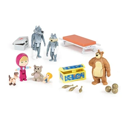 Image de Simba Masha et Michka Mini Univers Coffret 7 Figurines + Accessoires 109301048