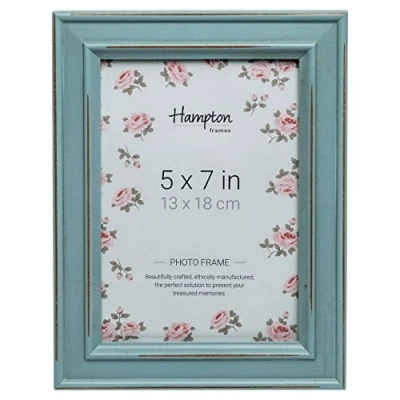 Image de Hampton Frames Paloma PAL301957B Cadre photo vieilli Style shabby chic Bleu 13 x 18 cm