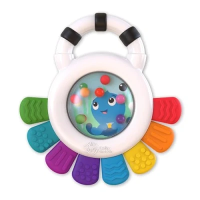 Image de Baby Einstein, Hochet et Anneau de Dentition Opus le Poulpe, sans BPA, Encourage la Vue, l&#039;ouïe Toucher, à Partir 3 mois
