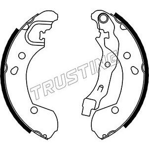 Image de TRUSTING 067.192 Mâchoires De Frein 203,0mm 38mm RENAULT: CLIO 2, 3, Modus / Grand Modus, NISSAN: Micra Note I, C+C 3