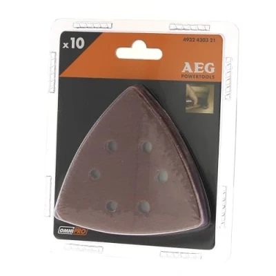 Image de Kit 10 triangles abrasifs AEG 93x93mm pour multitool 4932430321