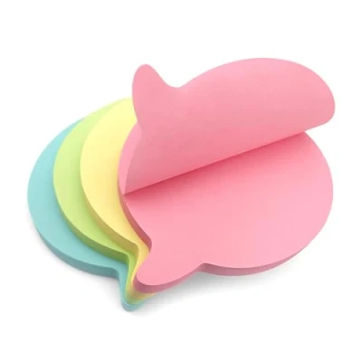 Image de Lot de 400 bloc notes repositionnables en forme cœur Couleurs pastel 76 x mm 4 blocs 100 feuilles Bleu, rose, vert, jaune