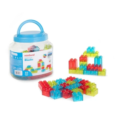 Image de Jeu de Construction Translucent Blocks 55 pièces
