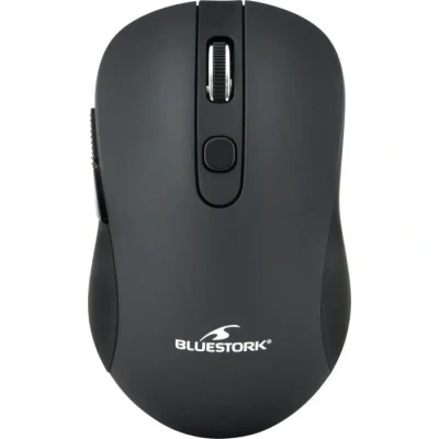 Image de Bluestork Souris sans Fil 6 Boutons Rouge métal 2,4 GHz Jusque 1600 Dpi Compatible Windows et Mac (Noir)