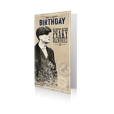 Image de Danilo Promotions Carte d&#039;anniversaire Peaky Blinders, multicolore, 22,9 x 12,7 cm