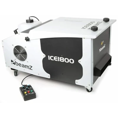 Image de BeamZ ICE1800 Machine à Fumée Lourde, 1800 Watts, Mode DMX, Télécommande filaire 3 m, Réservoir 1.3 L, Idéal pour Créer de la au Sol avec des Glaçons Mariages et Halloween