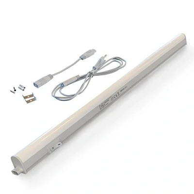 Image de Briloner Réglette LED à lumière blanc neutre idéale pour meubles placards cuisine interrupteur intégré 8 W longueur : 57,3 cm
