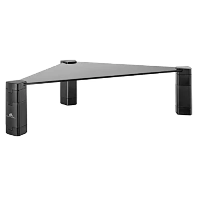 Image de Support d&#039;écran d&#039;angle Maclean réglable en hauteur d&#039;ordinateur portable Verre trempé jusqu&#039;à 20kg max Triangulaire