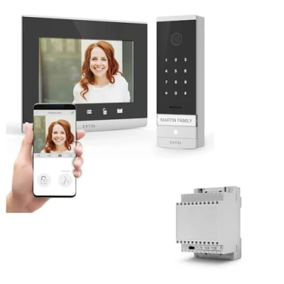 Image de Kit Visiophone Extel Code Connect et son transformateur