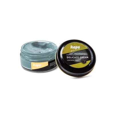 Image de Kaps Crème Délicate De Cirage Cuir Naturel Et Synthé Soin Chaussures Professionnel Intensif Du Nourrissant Pot Verre 50ml Plusieurs Couleurs (164 Pastel Bleu)