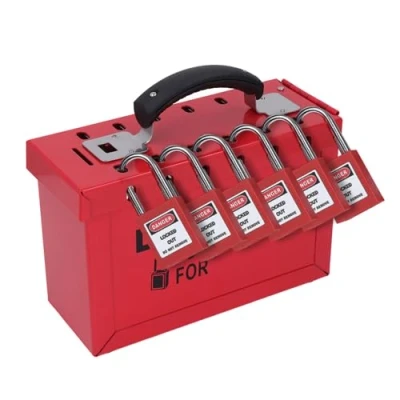 Image de Lockout Tagout Lock Box Ensemble de Cadenas Portable Safety Group avec 12 38 Mm 24 Clés