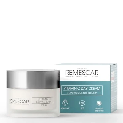 Image de Remescar Crème de Jour à la Vitamine C SPF 20 50 ml Nourrit et hydrate votre peau Visage Anti Rides pour Femme Homme