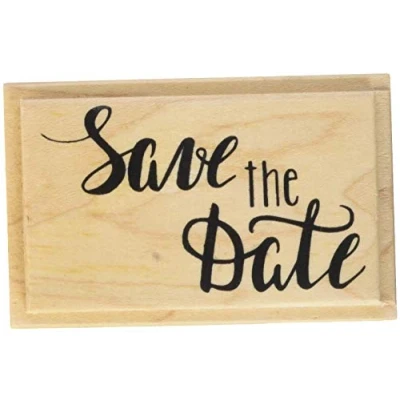 Image de Knorr prandell 211800353 Tampon en bois Motif Save the Date 6,2 x 3,9 cm