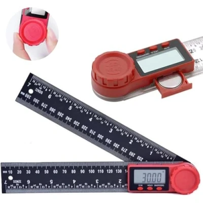 Image de Peysaitr Règle d&#039;Angle Numérique Rapporteur, 200mm Rapporteur Numérique,0 360 Inclinomètre,avec Écran Lcd et Fonction de Verrouillage,La Maison, les Artisans