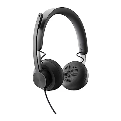 Image de Logitech Zone Wired, Casque Filaire avec Micro USB, Bluetooth pour le télétravail, Technologie anti parasite, Transducteur Audio Premium, Compatible Zoom &amp; Microsoft Teams, Noir