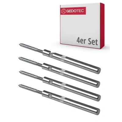 Image de Gedotec Lot de 4 Supports d&#039;étagère invisibles avec capacité charge 40 kg Compact Mini en acier Pour montage mural charges lourdes