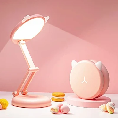 Image de Lampe de Bureau sans Fil LED Rechargeable &amp; Portable, 8 Luminosité+Graduable Lampes Table Fil,3600mAh Fil,Kawaii