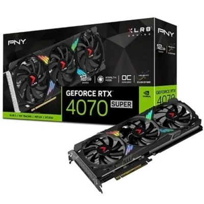 Image de PNY Carte Graphique VCG4070S12TFXXPB1 O RTX 4070 Super 12 Go GDDR6X