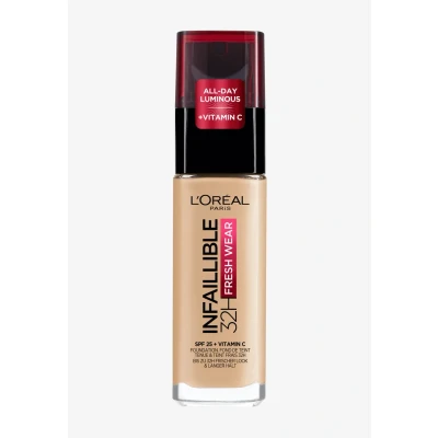 Image de L&#039;Oréal Paris Fond de Teint Fluide Infaillible 32h Fresh Wear Tous Types Peau Teinte : Lin (100) 30 ml