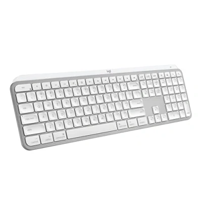 Image de Logitech MX Keys S for Mac, clavier sans fil, fluide, saisie précise, touches programmables, rétroéclairé, Bluetooth rechargeable USB C pour Macbook Pro, Air, iMac, iPad, AZERTY FR, Gris clair