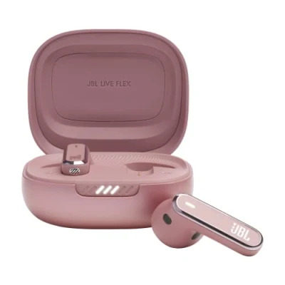 Image de JBL Live Flex, écouteurs sans fil, technologie bluetooth 5.3, réduction de bruit et son spatial JBL, jusqu&#039;à 40 h d&#039;autonomie, Rose
