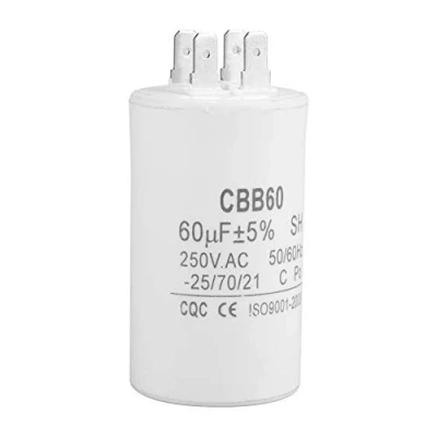 Image de CBB60 250V AC 60uf Condensateur de Fonctionnement pour le Démarrage Moteurs à Courant Alternatif avec une Fréquence 50Hz / 60Hz Bonne Résistance aux Chocs, Forte Capacité Surcharge