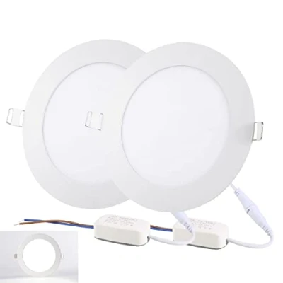 Image de NRGDILY Spot LED Encastrable 12W, Extra Plat, Encastré 1080LM, Blanc froid 6500K, Trou Φ150 160mm, AC165 250V, Lot de 2