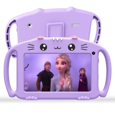 Image de Ascrecem Tablette Educative Enfant 7 Pouces Android Enfants avec WiFi 6 Bluetooth Quad Core 2 Go RAM 32 ROM Tablet Bebe Contrôle Parental Jeux Éducatifs Étui Antichoc Youtube (Violet)
