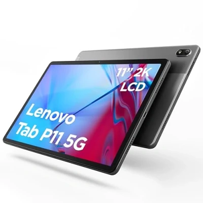 Image de Lenovo Tab P11 5G Tablette Tactile 11&#039;&#039; 2K LCD (Processeur Qualcomm Snapdragon 750G 8Coeurs, 8 Go de RAM, UFS 256Go, Adreno 619 GPU, Android 11, 5G, WiFi+Bluetooth) Gris foncé