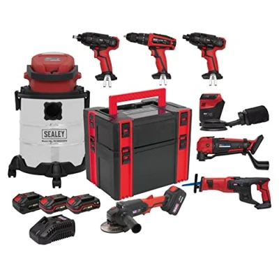 Image de Sealey CP20VCOMBO4 Ensemble d&#039;outils sans fil 8 x 20 V 4 piles