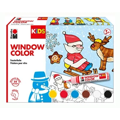 Image de Marabu+KiDS+Window+Color+Set+%22Christmas%22%2C+6+x+25+ml