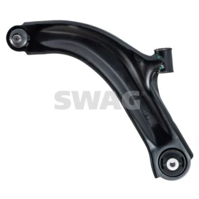 Image de SWAG 82 92 2747 Bras de suspension avec roulement Essieu avant gauche, inférieur barre oscillant transversal Tôle d&#039;acier NISSAN: MICRA 3, Note I