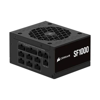 Image de CORSAIR SF1000 (2024) Alimentation ATX Entièrement Modulaire à Faible Bruit 80 Plus Platinum Compatible 3.1 PCIe 5.1 Support SFX to Inclus Noir