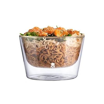 Image de MasterPRO Mixology Bowl en borosilicate transparent Supporte les changements brusques te de température, double verre, passe au lave vaisselle, sans toxiques