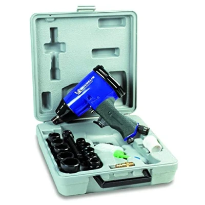 Image de Michelin Clé à Chocs Pneumatique pour Compresseur, Pistolet avec 10 Douilles 1/2&quot;, Couple de 350 Nm, Pression Max. 6 Bar