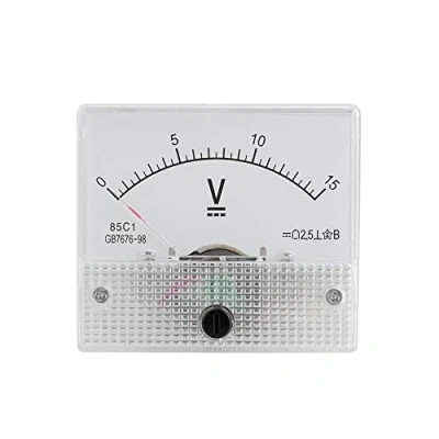 Image de WANGCL Mini voltmètre analogique de courant, ampèremètre professionnel, durable, tension 2,5 mm, CC 85 courant C1 (DC 015 V)
