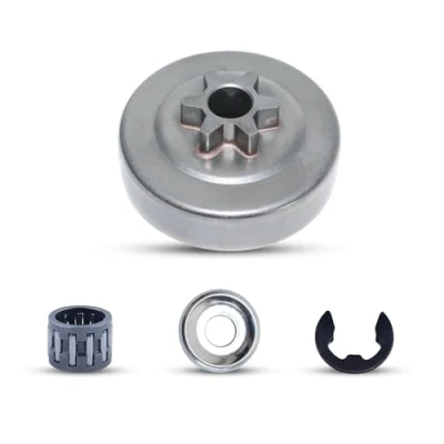 Image de Haishine Pignon de Tambour d&#039;Embrayage 3/8&quot; 6 Dents pour Stihl MS170 MS181 018 017 MS180 MS250 MS210 Tronçonneuse Remplacer OEM#1123 640 2003 avec E Clip+Rondelle Pignon+Roulement à Aiguilles